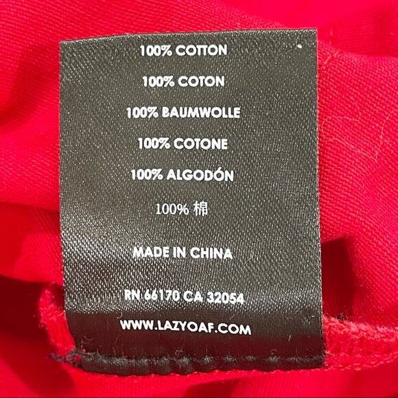 Lazy Oaf Checkered Buckle-Strap Pinafore Dress Red Black White XS - Picture 9 of 10